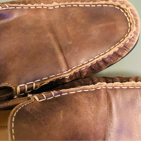 ECCO Men’s Brown Leather Driving Moccasin Loafers main image 4